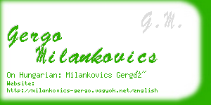 gergo milankovics business card